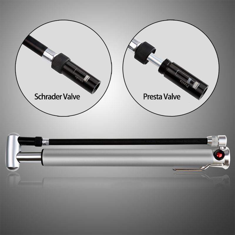 Mini Aluminum Bike Pump 100 PSI Hand Air Inflator For Cycling Frames Portable With Presta