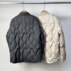 2025 Winter Wear New Lapel Casual Diamond Plaid Light Men's Shirt Down Jacket Jacket