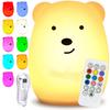 Silicone Night Lamp Teddy Bear LED RGB