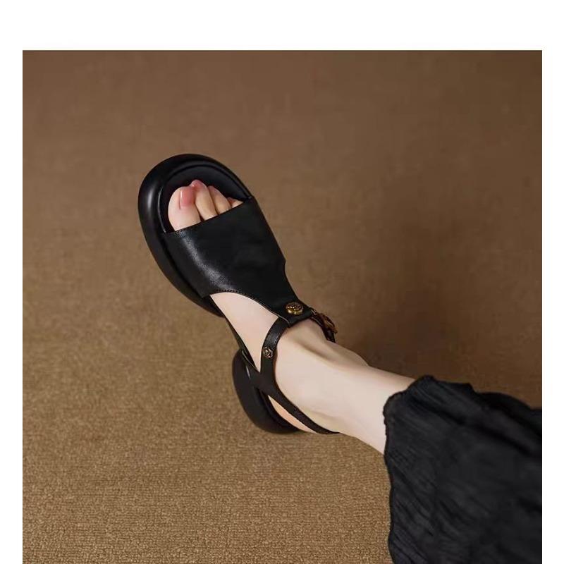 Fashion Open Toe Platform Block Heel Sandals Women 2025 Summer New Casual Roman Women's Shoes