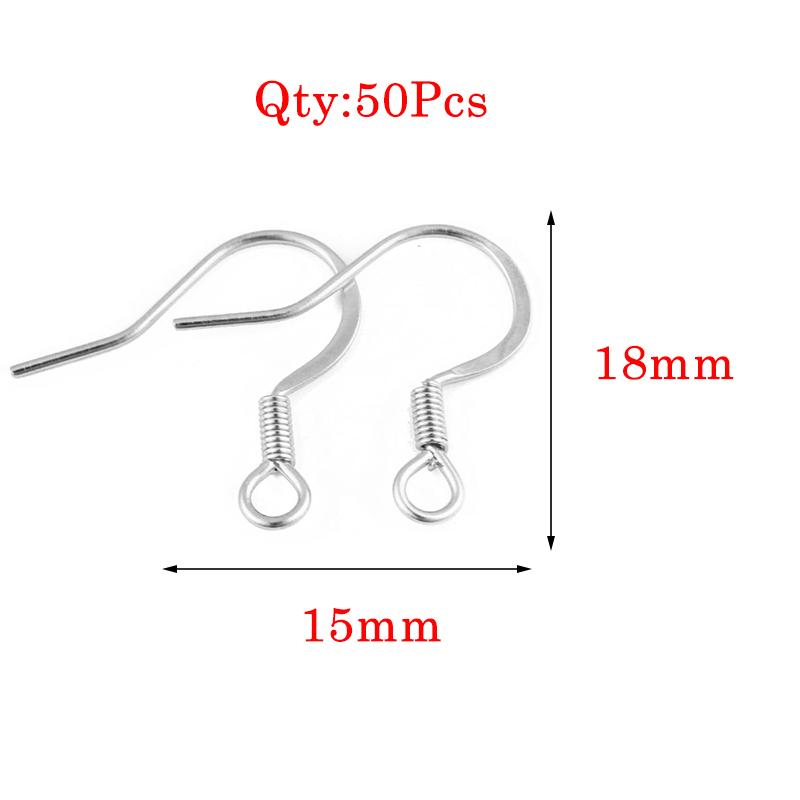 Stainless Steel Earrings Hook For Jewelry Making Hypoallergenic Women Dangle Cross Earring Clasps Fittings Diy Finding