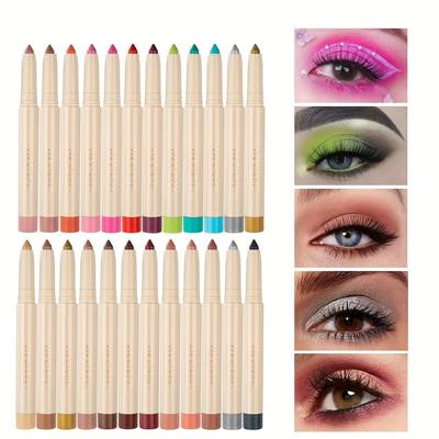 20-color Lying Silkworm Eye Shadow Dual-use Pen Waterproof No Makeup No Smudge Can Be Cut Eyeliner Stick
