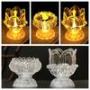 2Pcs Transparent Electronic Lamp LED Temple Candle Light Decoration  Tabletop Decorative Light