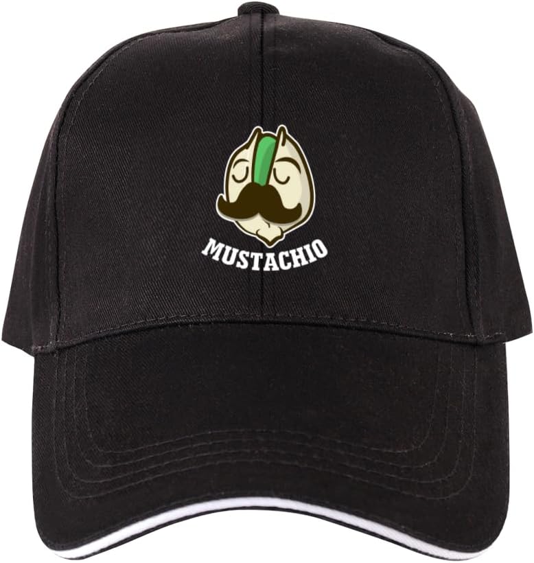 

Mustachio Pistachio Funny Nut Graphic Baseball Cap Polyester Adjustable Cool Summer Hat One Size