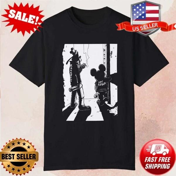 Disney Retro 90s Punk Rock Goofy and Mickey T-Shirt S-5XL S