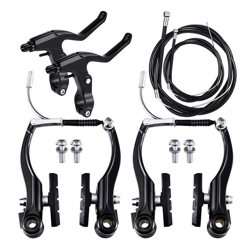 Front And Rear Bike M TB Brake V Brakes Set For Mountain Bike Brake Handles Heat Resistant Bicycle Front And Rear V-Brakes