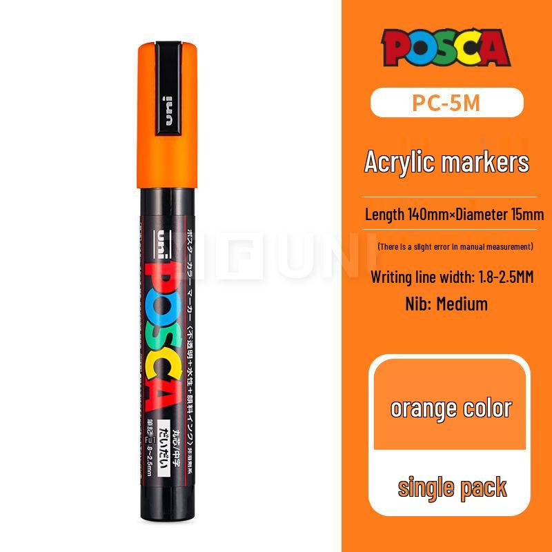 Mitsubishi UNI POSCA PC-5M Weißer Farbe-Marker für Poster - Kontaktieren Sie den Kundenservice für große Mengen