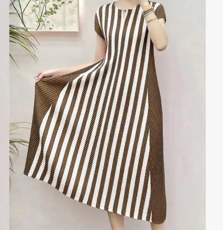 Spring Floral Pleated A-Line Dress Jacket for Women - Plus Size