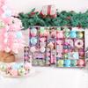 Christmas Festival Macaron Ornament Set: Candy Series Painted Plastic Ball Decorations
