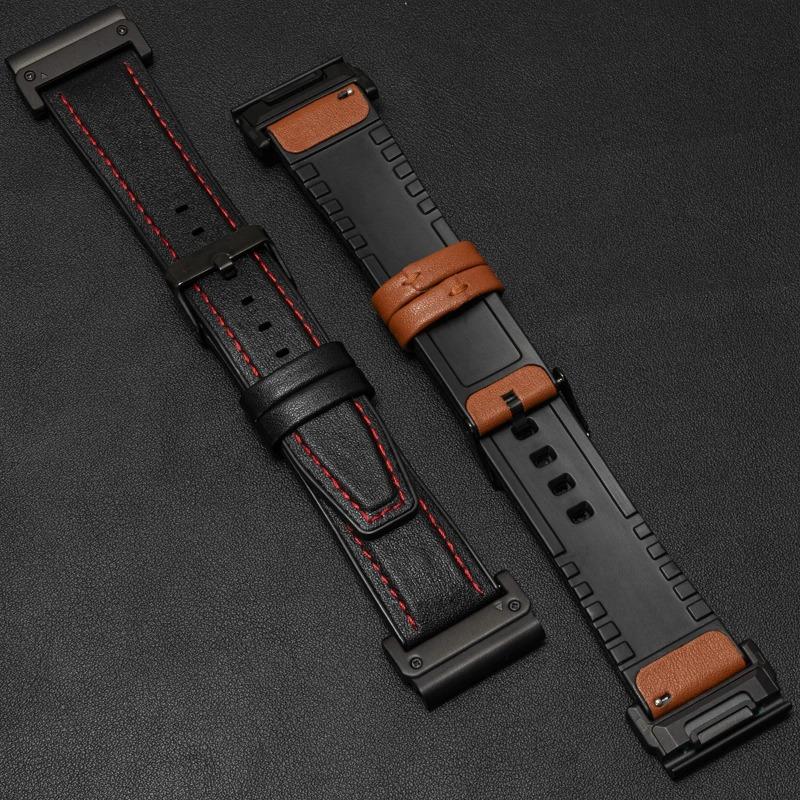 26mm 22mm Leather Strap for Garmin Watch Fenix 8 51mm 6 6x 7 7x Pro 5 5x Plus Band Vintage Bracelet Forerunner 945 925 Wristband