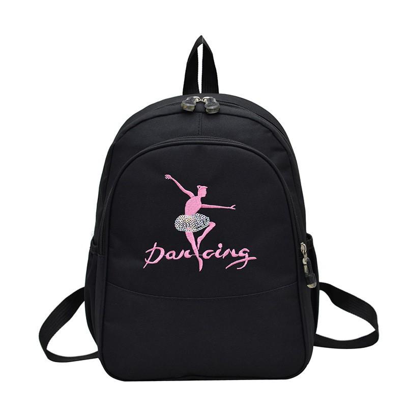 Children s Dance Bag Women s Printable Backpack Large Capacity Girl s Cute Embroidered Kindergarten Schoolbag чёрный