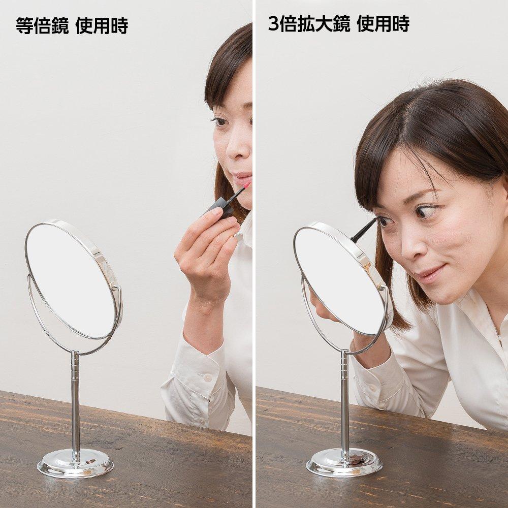 Napure Mirror Double-Sided Standing Mirror with 3x Magnification for Detailed Viewing, Makeup Mirror, Magnifying Mirror, Birthday Gift