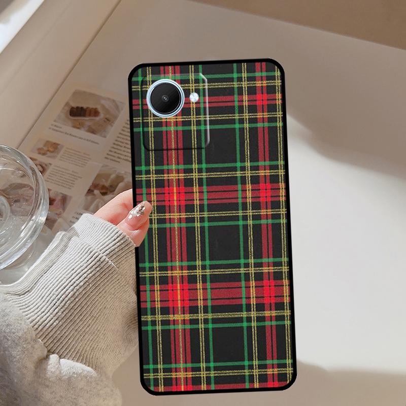 Schottisch kariert Warm kariert Für Realme GT 7 Pro 5 GT 6 6T C67 C61 C55 C53 C51 C21Y C25S C75 10 11 12 13 14 Pro Plus Hülle