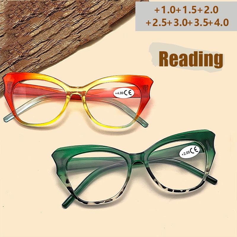 New Cat Eye Presbyopia Glasses Fashion Middle Aged And Elderly Polygonal Anti Blue Light Presbyopia Glasses TY613