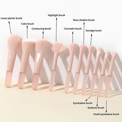 10 Pcs Mini Cherry Blossom Makeup Brush Facial Makeup Makeup Brush Concealer Foundation Eyeshadow Brush Set Travel Makeup Brush