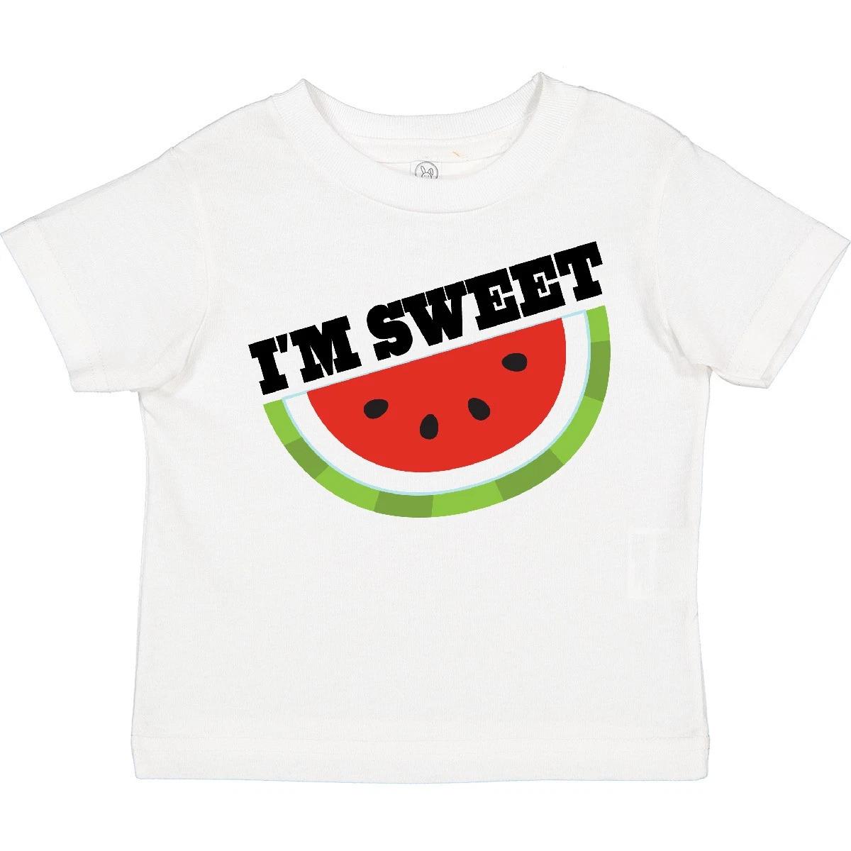 Inktastic I m Sweet Watermelon Toddler T-Shirt Fruit Food Kids Girls Picnic Kid 120