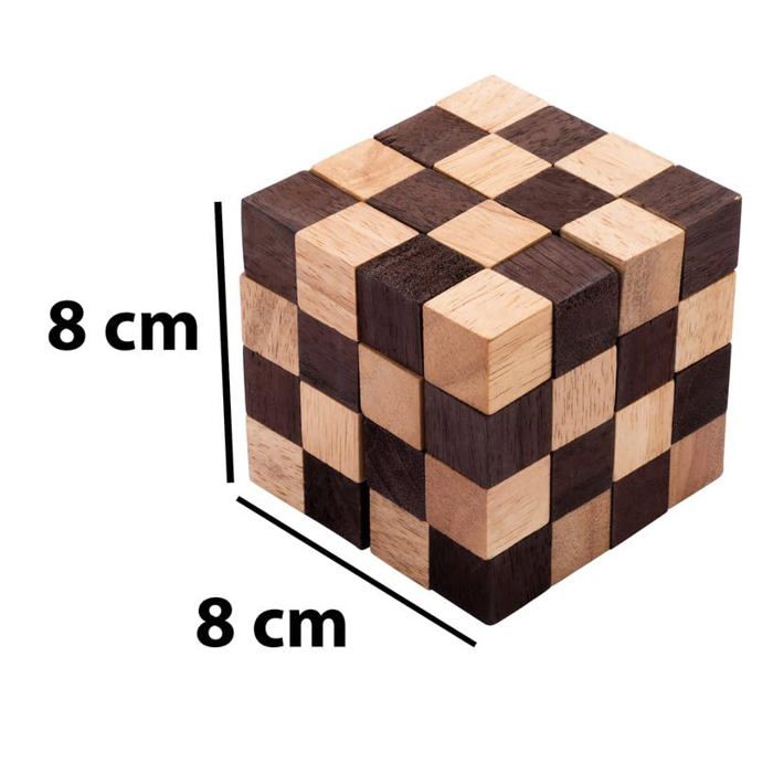Casse-tête en bois - Engelhart - Anaconda - Niveau expert - 1 pièce - 8 cm de côté