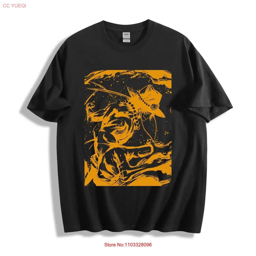 Ace Anime T Shirt Dynamic Orange Black Design vintage Washed Soft Comfortable Unisex Breathable fashion streetwear Versatile