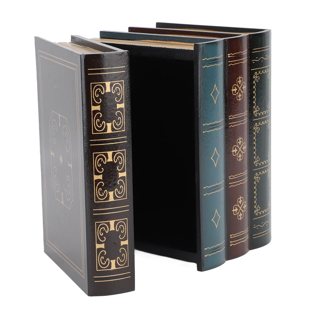 Aufbewahrungsbox in Buchform Antik Vintage Dichtfaserplatte Vielseitige Fake-Buch-Dekoration für Café Bücherregal Foto-Requisiten