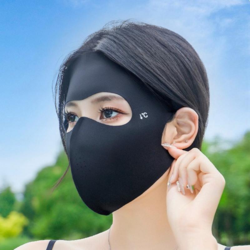 Full-Face UV Face Mask Reusable UPF 50+ Protection Sunscreen Veil Washable Breathable Ice Silk Sunscreen Mask for Cycling