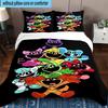 3PCS Happy smiling Cartoon Characters 3pcs Bedding,Including 3PCS Duvet Cover And 2pcs Pillowcases Perfect for Christmas,Ideal for Bedroom, Dormitory