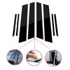 Car Pillar Posts Window Door Moulding Trims Cover Stickers Decal Glossy Black Exterior Accessories Fit For Honda Civic 2012-2015