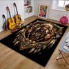 Fierce Warrior Spirit Rug Patterned Carpet, Non Slip Mat Suitable for Living Room and Bedroom Sofas