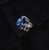 Fashion Classic  Sliver Color Hollowed-out Baroque Crystal Cocktail Ring Opening Rings for Women Men Luxury Charm Jewelry Gifts