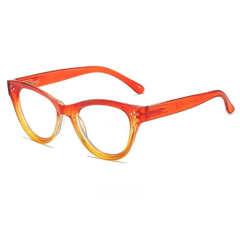 Large-Frame Cat-Eye Presbyopia Glasses Women's INS Style Blue Light Blocking Reading Glasses with Plus Diopters 0 To +4.0