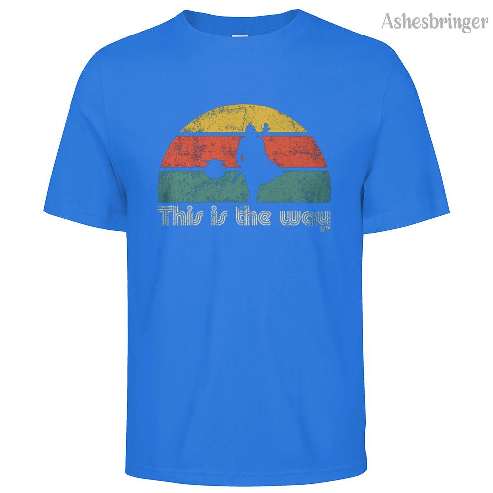 Vīriešu kokvilnas Jedi The Retro Way grafisks T-krekls, ielas ikdienas stila T-krekls vīriešiem un sievietēm