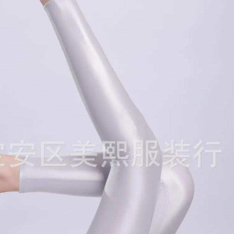 Große Größe Dünn Durchscheinend Glänzend Leggings Yoga Bodybuilding Hose Sexy Schlank Heiß Sexy Damenhose Neue Hose Hft4