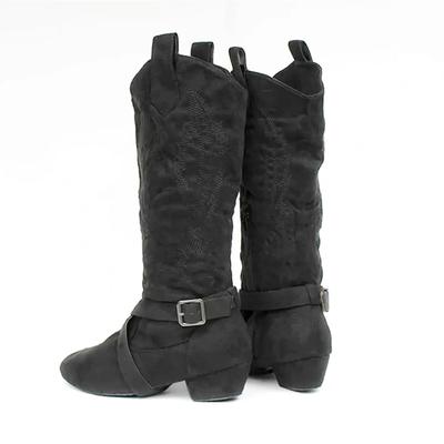Damentanzschuhe, Lateinamerikanische Tänze, Salsa, Volkstänze, Tanzstiefel mit weicher Sohle, Hohe Absätze, Line Dance Schuhe für Bühnenauftritte