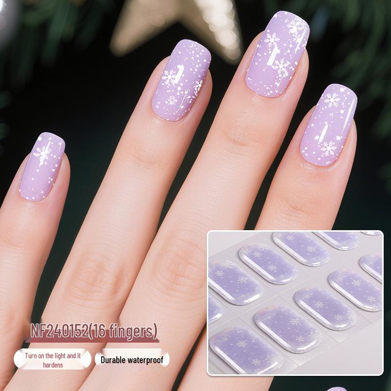Europäische und amerikanische Weihnachten 3D Niedliche Cartoon Gel Nagelsticker für Kinder - Wasserdicht und halbgehärtet