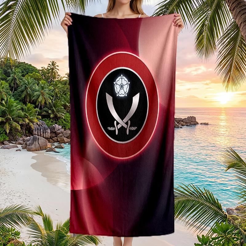 Asciugamano da Spiaggia Sheffield United Football Morbido Microfibra Asciugamano Estivo Asciugatura Rapida Assorbente per Spiaggia Piscina Viaggio