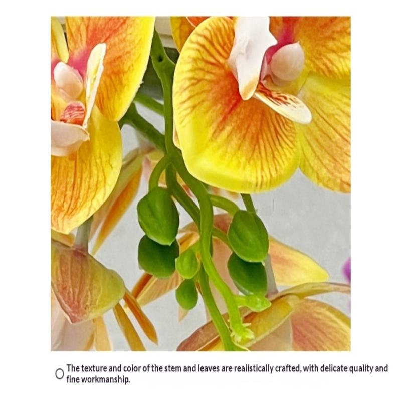 5 Plantas Simuladas de Phalaenopsis en Maceta para Decoración de Hogar y Oficina Plantas Pequeñas en Maceta Falso Bonsái Plantas Verdes
