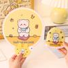 1PCS Cute Folding Fan with Reflective Board Cartoon Portable Fan Small Fan Student Mini Fabric Group Fan Folding Fan