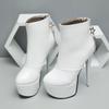 Sexy Platform Women's Ankle Boots Stripper High Heels Ankle Boot for Women Zipper Red White Party Fetish Dance Shoes Big Size 45