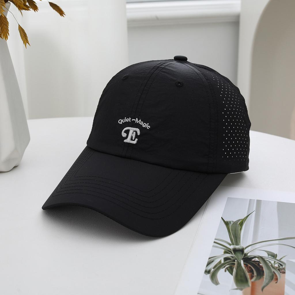 Spring And Summer Big Head Circumference Soft Top Embroidery Letter Baseball Cap Female Versatile Casual Cap Male