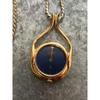 Used Rare Item CITIZEN Pendant Watch Gold Navy Quartz