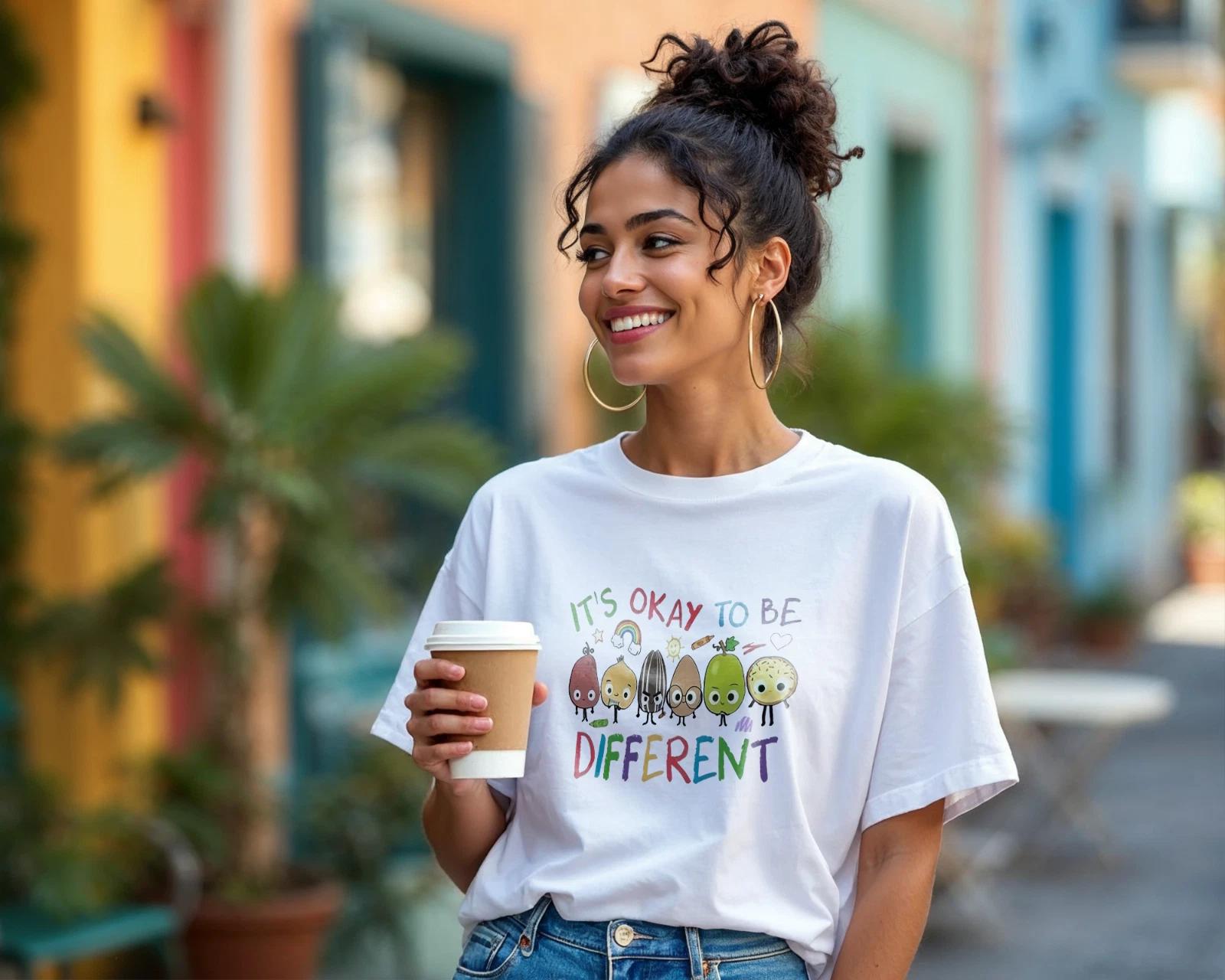 It’s Okay To Be Different T-Shirt – Cute Diversity Equality Kindness Shirt A199 S