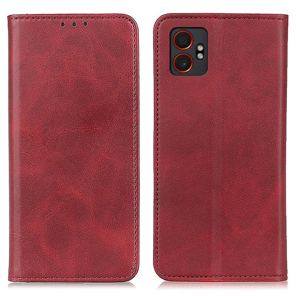 Für Samsung Galaxy XCover7 Pro Hülle Spaltleder Klappbrieftasche Handyhülle