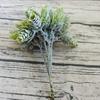 30 Heads Fake Green Plant Artificial Plastic Pine Flowers For Home Table Decorative Wedding Christmas Decor