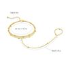 Rhinestone Zircon Butterfly Hand Chain Shiny Silver/Gold Finger Ring Bracelet Hand Adornment Chain Finger Bracelet