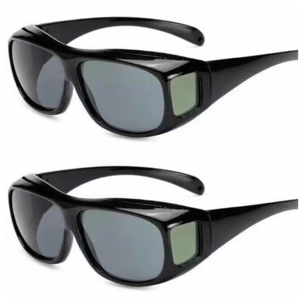 

2 шт. модных очков для ночной ходьбы, поляризованные очки антиблик для мужчин и женщин