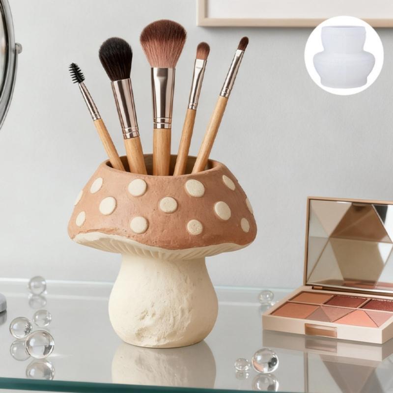 Flexible Silikon Pilzform Pflanzgefäßform für Harzkunst Beton Zement Guss und Dekorativer Kerzenbehälter