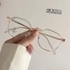 New Fashion Women'S Eyeglasses Frame  Material Semi-Rimless Eyeglass For Men Blue Light Blocking Man Glass