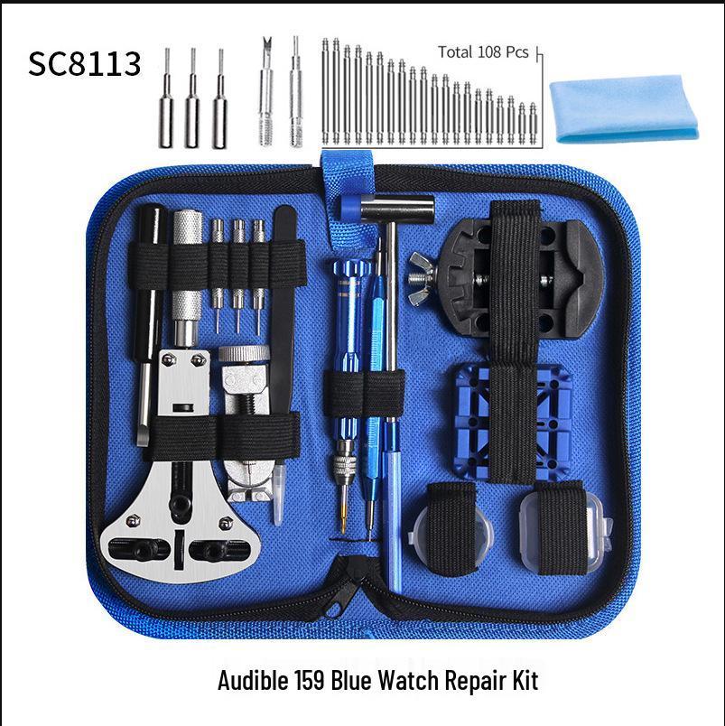 Watch Repair Tool Kit: Disassembly, Band Adjustment, Back Cover Opening, Battery Replacement