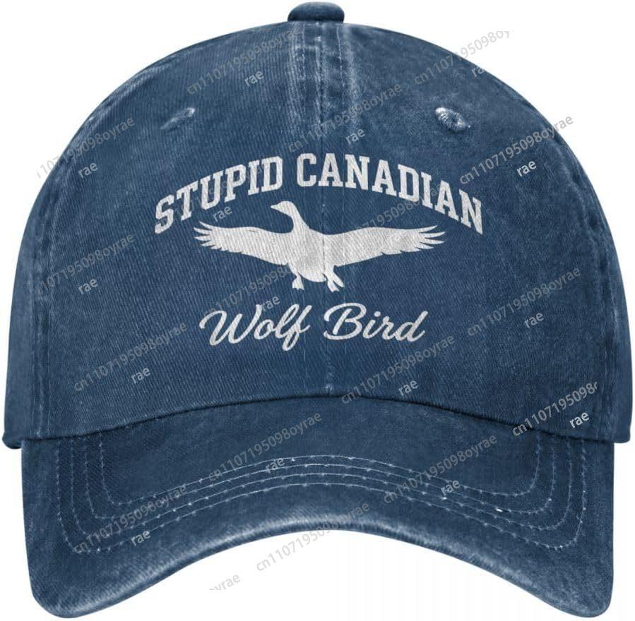 Stupidi Cappelli da Uccello Lupo Canadese per Uomo Nero Donna Divertenti Sporchi Classici Cappellini da Baseball per Donna Sporchi