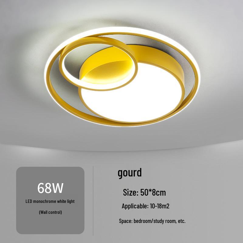 Nordic Modern LED Ceiling Light - Minimalist Black & White Design for Bedroom, Study, or Romantic Settings