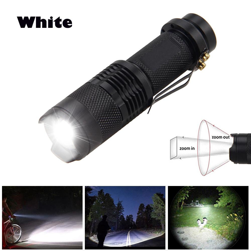 Vastfire Mini SK68 Zoomable 1200LM XPE LED Waterproof Flashlight Torch Lamp AA/14500 Powered Clip Pen Light Lamp 3 Modes Lantern